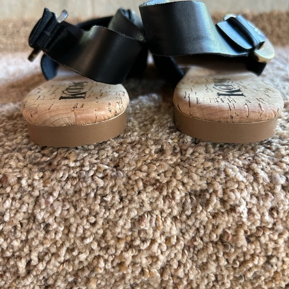 KORKS Blush VEGAN FAUX LEATHER / NWOB/ NWT/ Slingback Flats BLACK/ size 9.5 - Picture 5 of 7